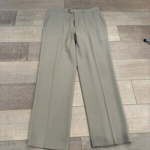 ALAN FLUSSER MENS GOLF PANTS KHAKI TAN 34X32